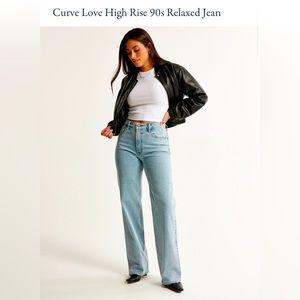 Abercrombie & Fitch Curve love HR 90s relaxed jeans L